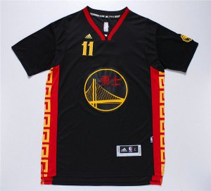 Maillot De Basket Golden State Warriors Thompsons 11 Chinese Manches Courtes in The Year of Sheep Tissus Sportif Fans Edition Noir